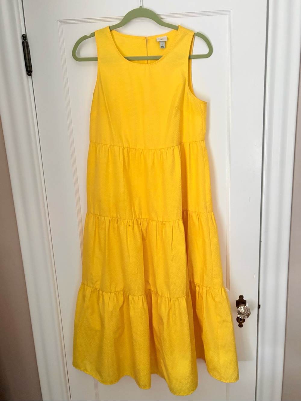 Bright Yellow Tiered Summer Dress